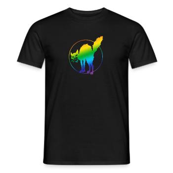 Anarchie Katze LGBT - Männer T-Shirt - Schwarz - Vorne - AI Model Male 178 light (178cm)