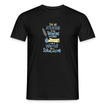 Écrivain - Conteur - T-shirt homme - noir - Devant - AI Model Male 178 light (178cm)