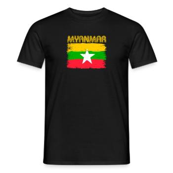 Birma Birmanisch Myanmar Asien Tourist Reise - Männer T-Shirt - Schwarz - Vorne - AI Model Male 178 light (178cm)