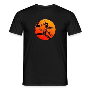 Vélo Cyclisme Route Vélo Design Rétro - T-shirt homme - noir - Devant - AI Model Male 178 light (178cm)