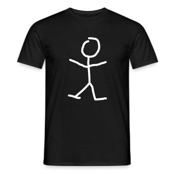 Stick figures, funny sayings funny pictures - Men's T-Shirt - black - Front - AI Model Male 178 light (178cm)