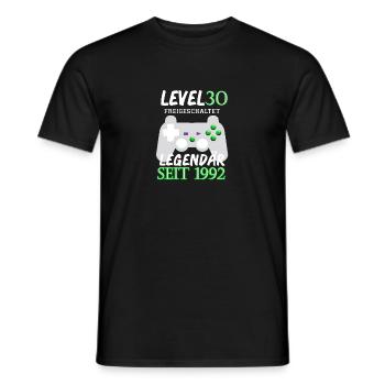 1992 Geburtstag Mann 30 Jahre - Männer T-Shirt - Schwarz - Vorne - AI Model Male 178 light (178cm)