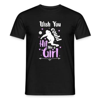 Volleyball Player Training - Men's T-Shirt - black - Front - AI Model Male 178 light (178cm)