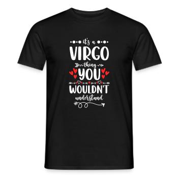 Horoskop Geburtstag Erde September - Männer T-Shirt - Schwarz - Vorne - AI Model Male 178 light (178cm)