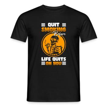 Nicotine Tobacco Health - Men's T-Shirt - black - Front - AI Model Male 178 light (178cm)