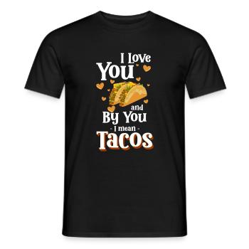 Taco Food Latino Burrito - Men's T-Shirt - black - Front - AI Model Male 178 light (178cm)
