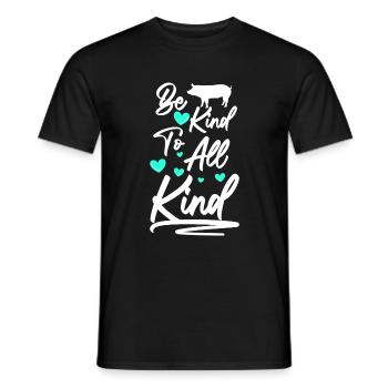 Végétalien Bien-être animal Mode de vie Animaux - T-shirt homme - noir - Devant - AI Model Male 178 light (178cm)