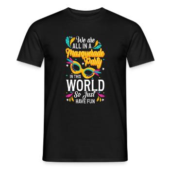 Verkleidung Kostümfest Mardi Gras Zweites Gesicht - Männer T-Shirt - Schwarz - Vorne - AI Model Male 178 light (178cm)
