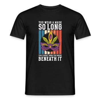 Verkleidung Feier Fasching Zweites Gesicht - Männer T-Shirt - Schwarz - Vorne - AI Model Male 178 light (178cm)