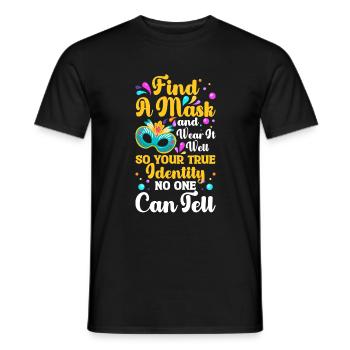 Masquerade Party Stranger - Men's T-Shirt - black - Front - AI Model Male 178 light (178cm)