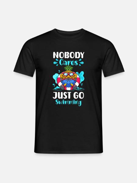 Swimming Water Bathing Swimming Trunks - Men's T-Shirt - black