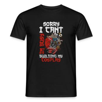 Costume Anime Gaming Bande dessinée - T-shirt homme - noir - Devant - AI Model Male 178 light (178cm)