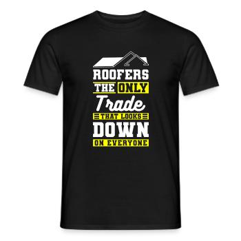 Carpenter Roof House - Men's T-Shirt - black - Front - AI Model Male 178 light (178cm)