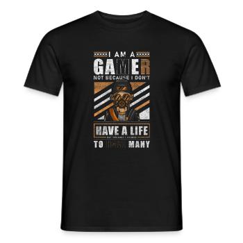 Jeu Gamer Player League - T-shirt homme - noir - Devant - AI Model Male 178 light (178cm)