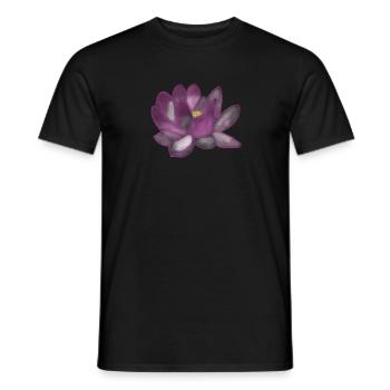 Lotus Flower - Men's T-Shirt - black - Front - AI Model Male 178 light (178cm)