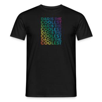 Dad is the Coolest Father Gift - Men's T-Shirt - black - Front - AI Model Male 178 light (178cm)
