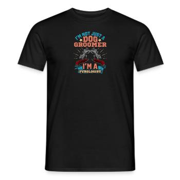 Hundepflege Hunde Schneiden Grooming Geschenk - Männer T-Shirt - Schwarz - Vorne - AI Model Male 178 light (178cm)