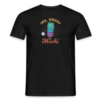 Mochi Japan Eis Rezept Spruch Geschenk - Männer T-Shirt - Schwarz - Vorne - AI Model Male 178 light (178cm)