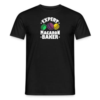 Makronen Macaroon Italien Kekse Konditorei - Männer T-Shirt - Schwarz - Vorne - AI Model Male 178 light (178cm)