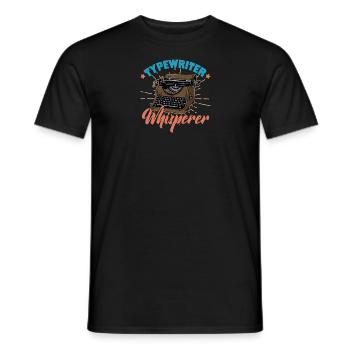 Schreibamaschine Literatur Author Buch Schreiben - Männer T-Shirt - Schwarz - Vorne - AI Model Male 178 light (178cm)