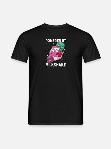 Strawberry Flavor Milkshake Kawaii Japan - Men's T-Shirt - black