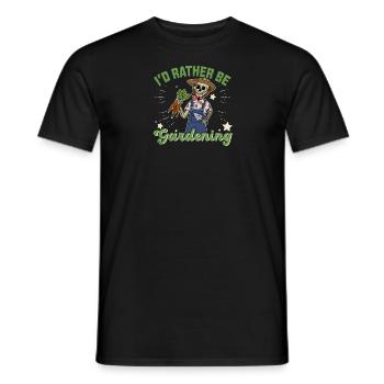 Hobbygärtner Garten Blumen Spooky Skelett - Männer T-Shirt - Schwarz - Vorne - AI Model Male 178 light (178cm)