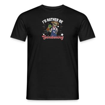 Hobbygärtner Garten Blumen Spooky Skelett - Männer T-Shirt - Schwarz - Vorne - AI Model Male 178 light (178cm)