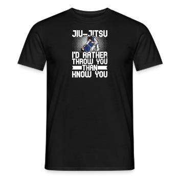 Jiu Jitsu Judo BJJ Filles Arts Martiaux Sports - T-shirt homme - noir - Devant - AI Model Male 178 light (178cm)