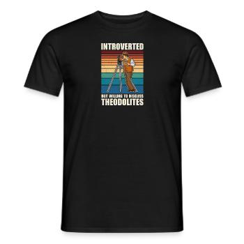 Geodesy Profession Training Surveyor - Men's T-Shirt - black - Front - AI Model Male 178 light (178cm)