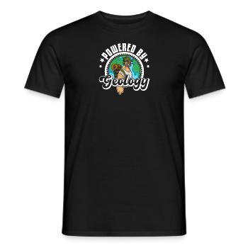 Geology Mountains Stones Geologist Hammer Saying - Men's T-Shirt - black - Front - AI Model Male 178 light (178cm)