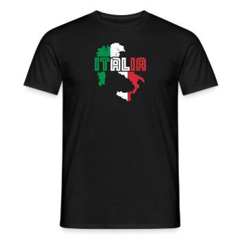 Italie Drapeau italien Couleurs nationales - T-shirt homme - noir - Devant - AI Model Male 178 light (178cm)