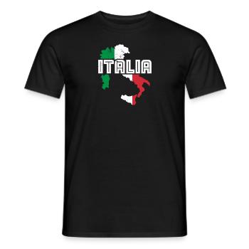 Italie Drapeau italien Couleurs nationales - T-shirt homme - noir - Devant - AI Model Male 178 light (178cm)