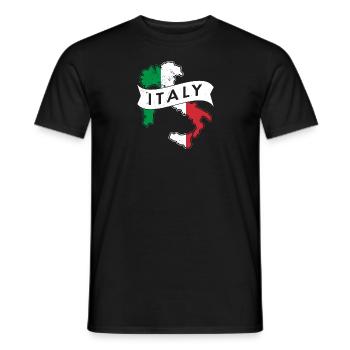 Italie Accueil Origine nationale Italiens - T-shirt homme - noir - Devant - AI Model Male 178 light (178cm)