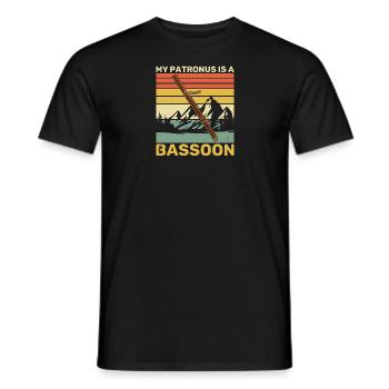 Musicien Basson Basson Instrument à vent Dicton - T-shirt homme - noir - Devant - AI Model Male 178 light (178cm)
