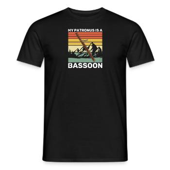 Musicien Basson Basson Instrument à vent Dicton - T-shirt homme - noir - Devant - AI Model Male 178 light (178cm)