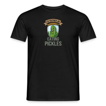 Concombres, cornichons, cornichons, fruits, aliments - T-shirt homme - noir - Devant - AI Model Male 178 light (178cm)