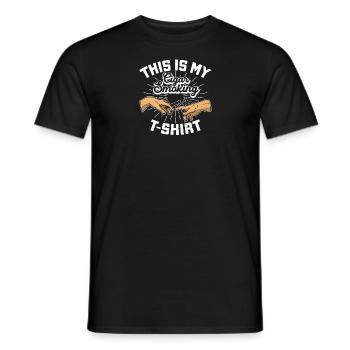 Smoking Cigar Cigars Daddy Lovers Tobacco - Men's T-Shirt - black - Front - AI Model Male 178 light (178cm)