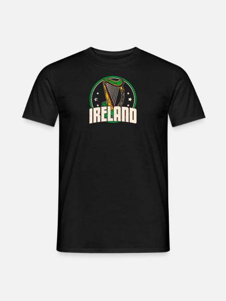 Keltische Harfe Irland Musik Schule Musiker - Männer T-Shirt - Schwarz