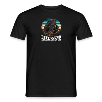 Subwoofer Music Sound Technician Audio Dicton - T-shirt homme - noir - Devant - AI Model Male 178 light (178cm)