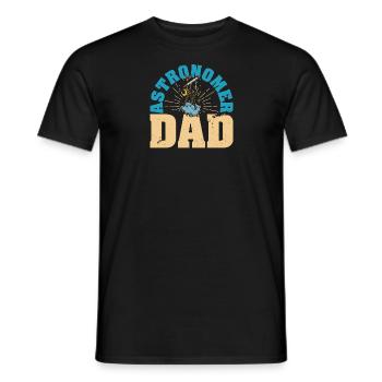 Space Astronomy Telescope Stars Hobby - T-shirt homme - noir - Devant - AI Model Male 178 light (178cm)
