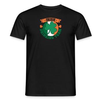 Origine irlandaise Drapeau de l'Irlande Trèfle vert - T-shirt homme - noir - Devant - AI Model Male 178 light (178cm)