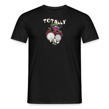 Vegan radish gardener vegetable eating salad - Men's T-Shirt - black - Front - AI Model Male 178 light (178cm)