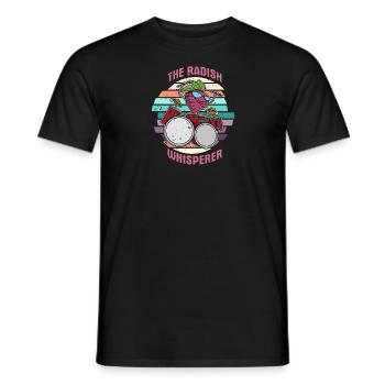 Gesundes Essen Rettich Vegan Spruch Bio Salat - Männer T-Shirt - Schwarz - Vorne - AI Model Male 178 light (178cm)