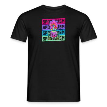 Ant Zombie Mushrooms Insects Mycology Saying - Men's T-Shirt - black - Front - AI Model Male 178 light (178cm)