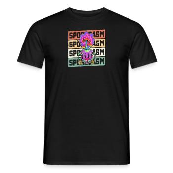 Ant Zombie Mushrooms Insects Mycology Saying - Men's T-Shirt - black - Front - AI Model Male 178 light (178cm)