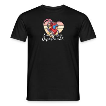 Santé Cardiologie Profession Heart Arut Education - T-shirt homme - noir - Devant - AI Model Male 178 light (178cm)
