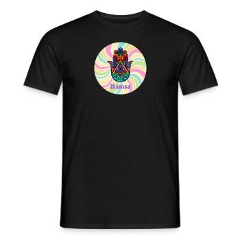 Hamsa Talisman Zeichen Yoga Yogi Lehrer Buddha - Männer T-Shirt - Schwarz - Vorne - AI Model Male 178 light (178cm)