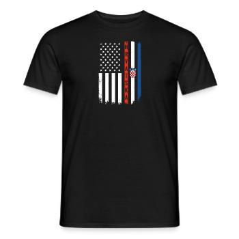 Balkan Kroatien Urlaub Reise Kroate Spruch - Männer T-Shirt - Schwarz - Vorne - AI Model Male 178 light (178cm)