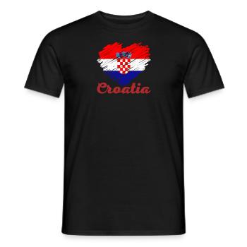 Balkan Urlaub Kroatien Zagreb Herkunft Spruch - Männer T-Shirt - Schwarz - Vorne - AI Model Male 178 light (178cm)