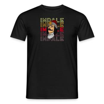 Balkan Bucharest Rumänien Geschichte Vlad - Männer T-Shirt - Schwarz - Vorne - AI Model Male 178 light (178cm)